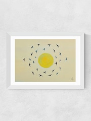 East End Prints White Fly Away With Me Wall Art Print by Merel Takken - Image 2 of 2