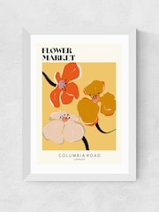 East End Prints White Columbia Road Wall Art Print by Luxe Poster Co - Image 2 of 2