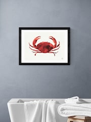 East End Prints Black Crabs Tale Wall Art Print by Merel Takken - Image 1 of 2