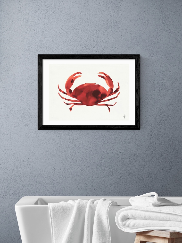 East End Prints Black Crabs Tale Wall Art Print by Merel Takken - Image 1 of 2