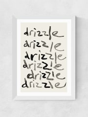 East End Prints White The Drizzle Pattern Wall Art Print by Cartissi - Image 2 of 2