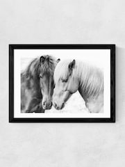 East End Prints Black Horse Love Wall Art Print by Sisi and Seb - Image 2 of 2