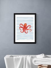 East End Prints Black Deep Sea Wall Art Print by Merel Takken - Image 1 of 2