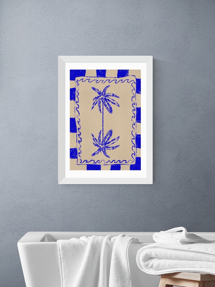 East End Prints White Coastal Charm Wall Art Print by Shatha Dafai - Image 1 of 2 East End Prints White Coastal Charm Wall Art Print by Shatha Dafai - Image 1 of 2