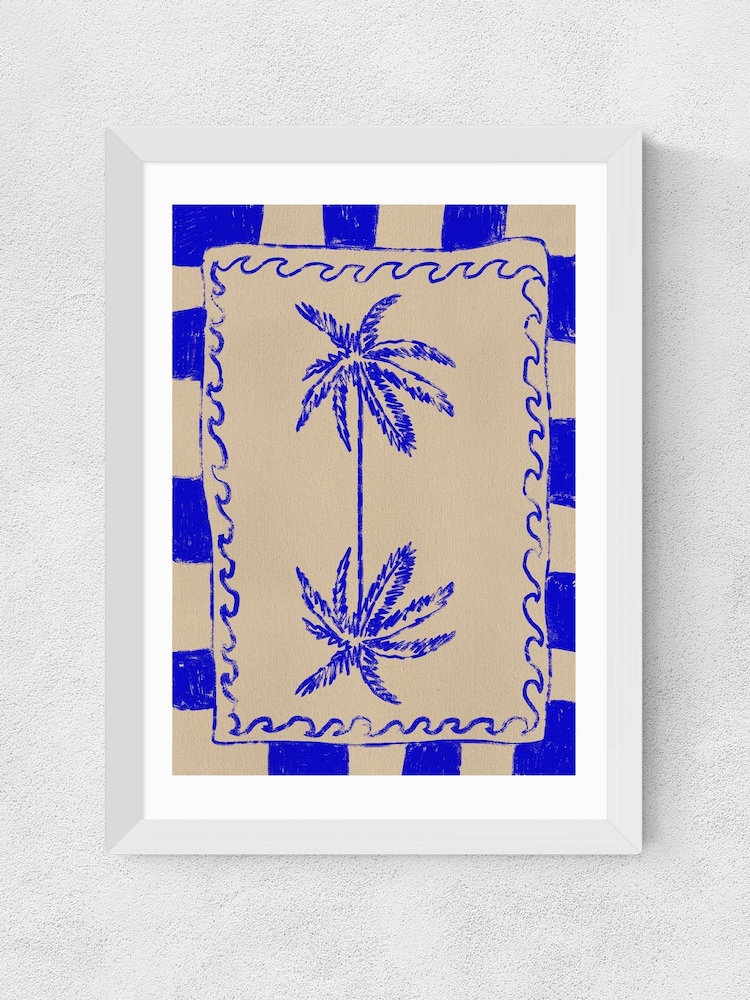 East End Prints White Coastal Charm Wall Art Print by Shatha Dafai - Image 2 of 2 East End Prints White Coastal Charm Wall Art Print by Shatha Dafai - Image 2 of 2
