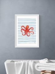 East End Prints White Deep Sea Wall Art Print by Merel Takken - Image 1 of 2