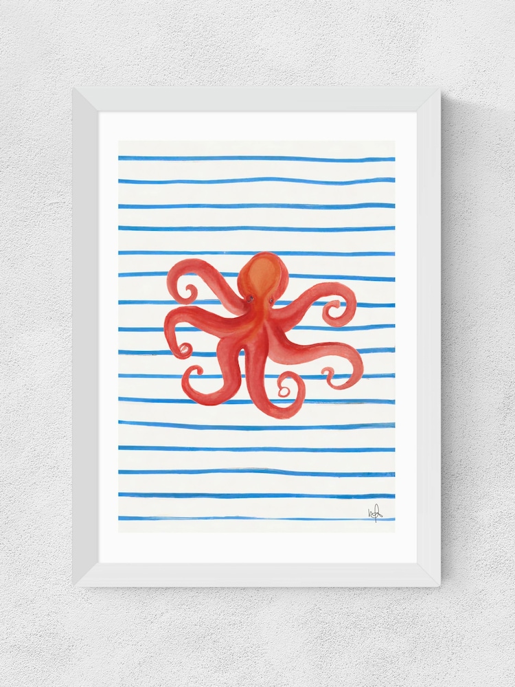 East End Prints White Deep Sea Wall Art Print by Merel Takken - Image 2 of 2 East End Prints White Deep Sea Wall Art Print by Merel Takken - Image 2 of 2