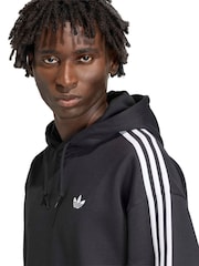 adidas Originals Black Classics 3 Stripes Hoodie - Image 4 of 6