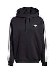 adidas Originals Black Classics 3 Stripes Hoodie - Image 6 of 6
