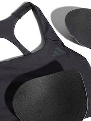 adidas Black Optime Workout Medium Support Bra - Image 6 of 8