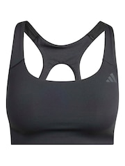 adidas Black Optime Workout Medium Support Bra - Image 7 of 8