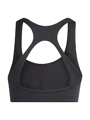 adidas Black Optime Workout Medium Support Bra - Image 8 of 8