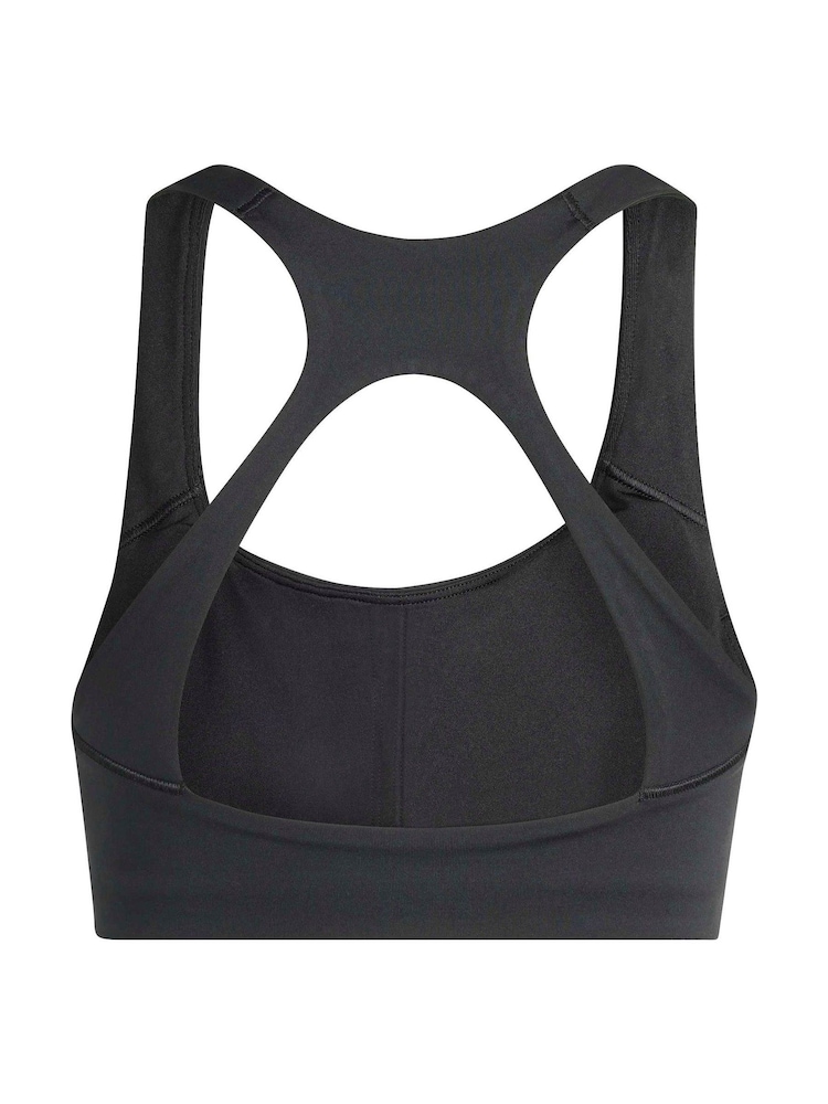 adidas Black Optime Workout Medium Support Bra - Image 8 of 8