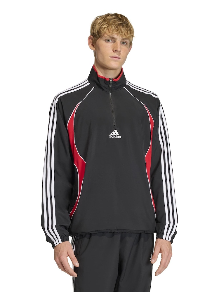 adidas Originals Black Teamgeist Half Zip Sweatshirt - Image 1 of 6