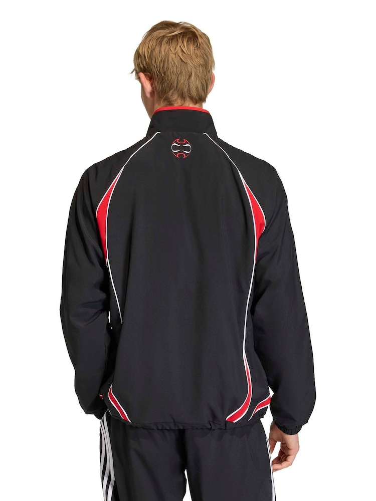 adidas Originals Black Teamgeist Half Zip Sweatshirt - Image 2 of 6