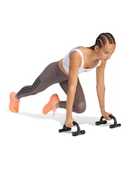 adidas Brown Optime Workout 3-Stripes 7/8 Leggings - Image 3 of 7