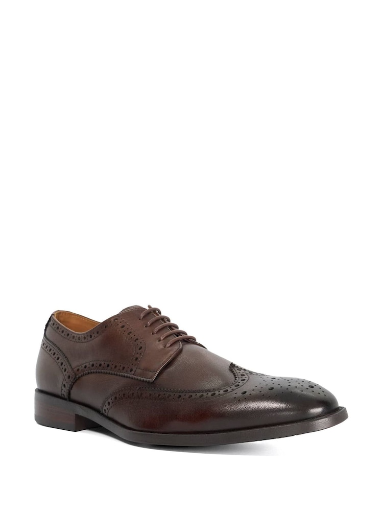 بني - Dune London Flexi Sole Sunni Derby Shoes - Image 1 of 5