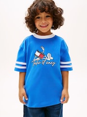 Tommy Hilfiger Blue Wavy Flag Graphic Jersey T-Shirt - Image 1 of 5