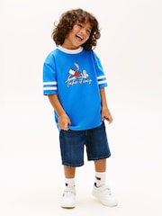 Tommy Hilfiger Blue Wavy Flag Graphic Jersey T-Shirt - Image 2 of 5