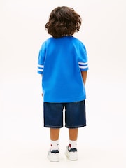 Tommy Hilfiger Blue Wavy Flag Graphic Jersey T-Shirt - Image 3 of 5