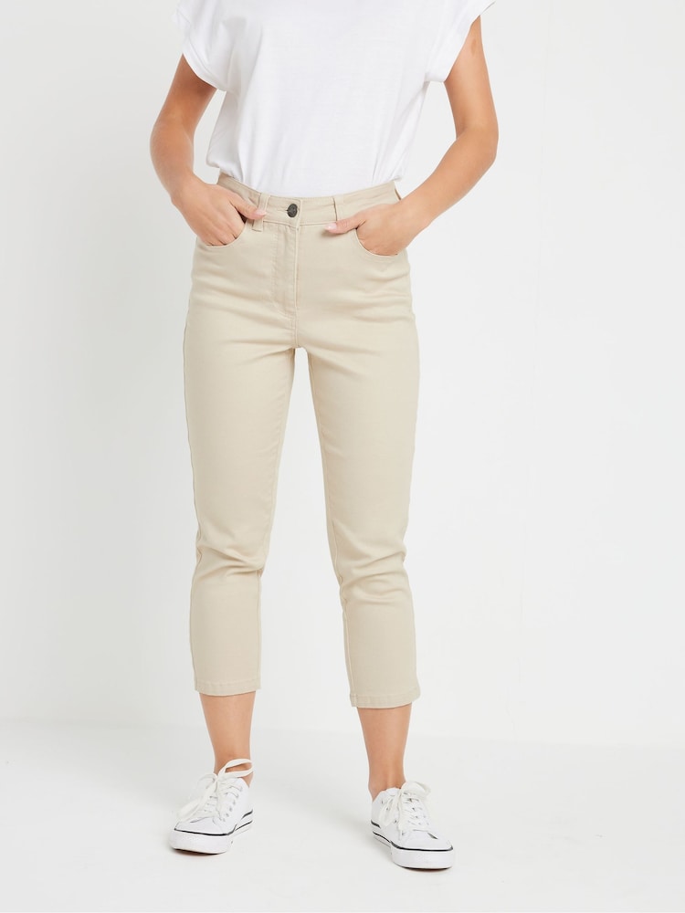 M&Co Natural Petite Cropped Jeans - Image 1 of 4