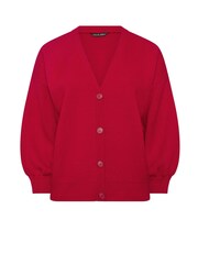 Yours Curve Red Limited Balloon Sleeve Cardigan - Image 5 of 5