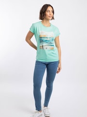 أخضر - Weird Fish Walking Club Front Print Graphic T-Shirt - صورة 3 من 7