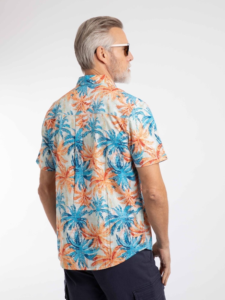 レッド - Weird Fish Faraway 半袖プリントシャツ - 画像 2 / 6