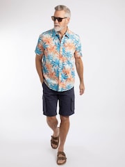 レッド - Weird Fish Faraway 半袖プリントシャツ - 画像 3 / 6