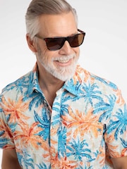 レッド - Weird Fish Faraway 半袖プリントシャツ - 画像 4 / 6