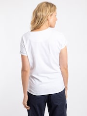 أبيض - Weird Fish Walking Club Front Print Graphic T-Shirt - صورة 3 من 6