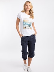 أبيض - Weird Fish Walking Club Front Print Graphic T-Shirt - صورة 4 من 6