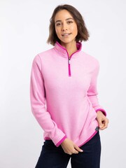Weird Fish Pink Beye Quarter  Zip Grid Fleece - Image 1 of 7