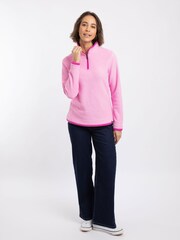 Weird Fish Pink Beye Quarter  Zip Grid Fleece - Image 3 of 7