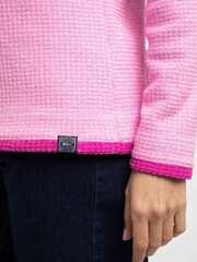 Weird Fish Pink Beye Quarter  Zip Grid Fleece - Image 5 of 7