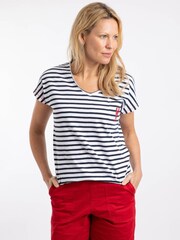 Weird Fish Blue Liora Embroidered Pocket T-Shirt - Image 1 of 6