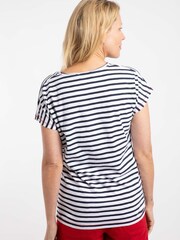 Weird Fish Blue Liora Embroidered Pocket T-Shirt - Image 2 of 6