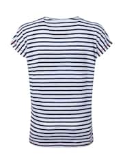 Weird Fish Blue Liora Embroidered Pocket T-Shirt - Image 6 of 6