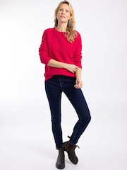 Weird Fish Red Dalla Knitted Crew Neck Jumper - Image 3 of 7