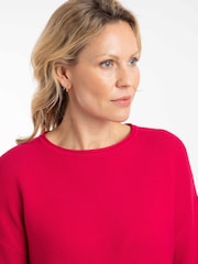 Weird Fish Red Dalla Knitted Crew Neck Jumper - Image 4 of 7