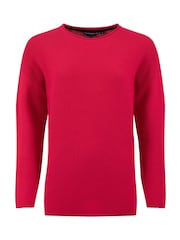 Weird Fish Red Dalla Knitted Crew Neck Jumper - Image 6 of 7