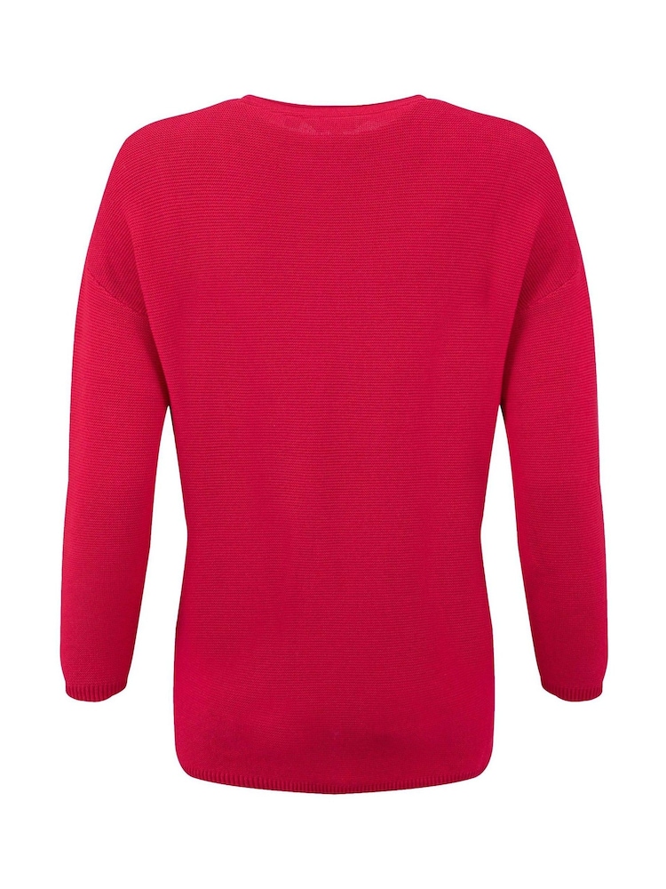 Weird Fish Red Dalla Knitted Crew Neck Jumper - Image 7 of 7
