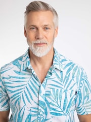 ホワイト - Weird Fish Faraway 半袖プリントシャツ - 画像 1 / 6