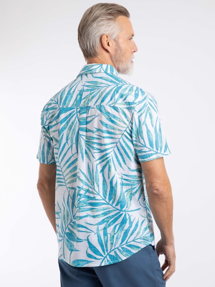 ホワイト - Weird Fish Faraway 半袖プリントシャツ - 画像 2 / 6