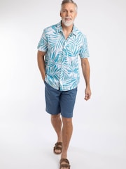 ホワイト - Weird Fish Faraway 半袖プリントシャツ - 画像 3 / 6