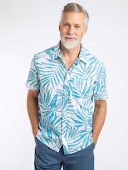 ホワイト - Weird Fish Faraway 半袖プリントシャツ - 画像 4 / 6