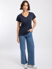 Weird Fish Blue Milne Jersey Dobby T-Shirt - Image 3 of 8