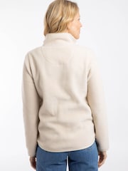 Weird Fish Cream Lucille Lightweight Full Zip Borg Fleece - Image 3 of 8