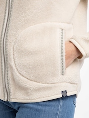 Weird Fish Cream Lucille Lightweight Full Zip Borg Fleece - Image 6 of 8