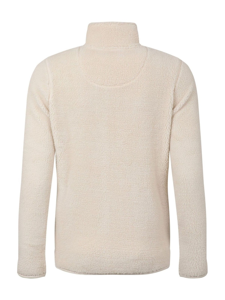 Weird Fish Cream Lucille Lightweight Full Zip Borg Fleece - Image 8 of 8